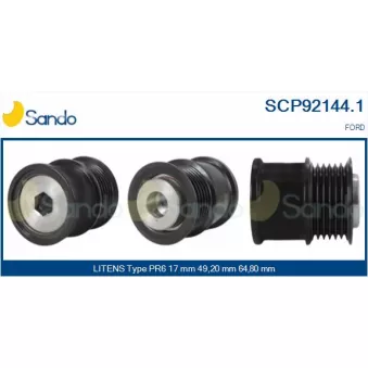 Poulie, alternateur SANDO SCP92144.1