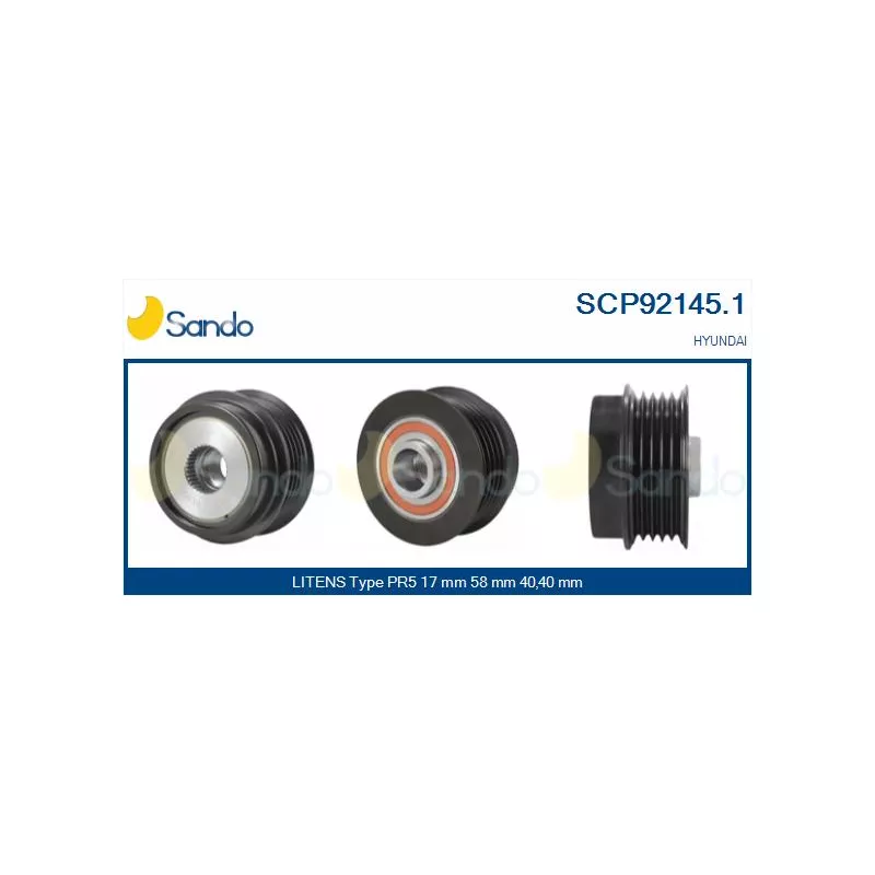 Poulie, alternateur SANDO SCP92145.1