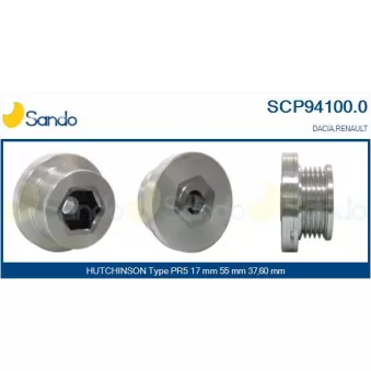 Poulie, alternateur SANDO SCP94100.0