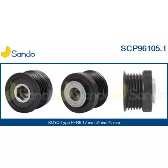 Poulie, alternateur SANDO SCP96105.1