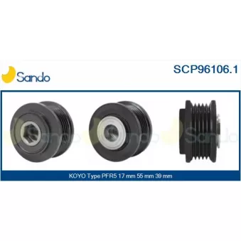 Poulie, alternateur SANDO SCP96106.1