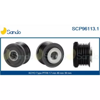 Poulie, alternateur SANDO SCP96113.1