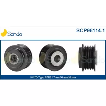 Poulie, alternateur SANDO SCP96114.1
