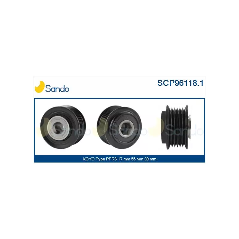 Poulie, alternateur SANDO SCP96118.1