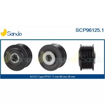 Poulie, alternateur SANDO SCP96125.1