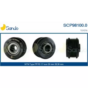 Poulie, alternateur SANDO SCP98100.0