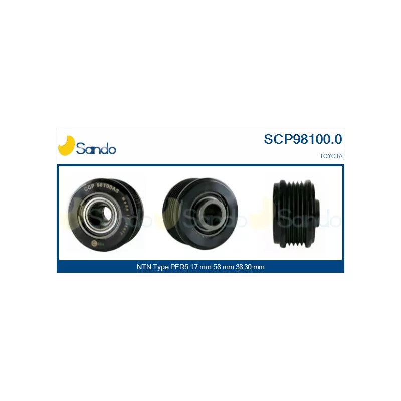 Poulie, alternateur SANDO SCP98100.0