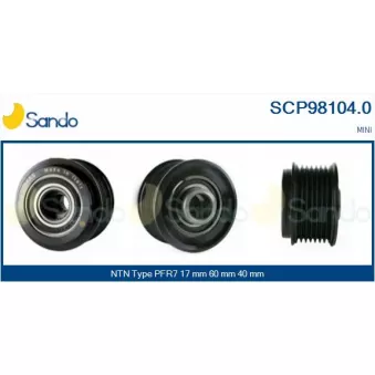 Poulie, alternateur SANDO SCP98104.0