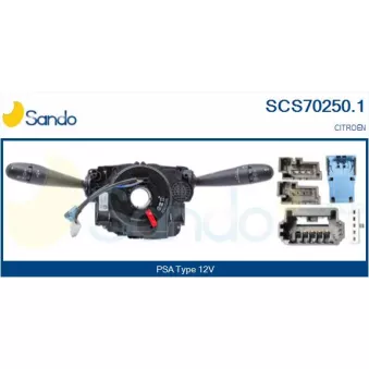 Commutateur de colonne de direction SANDO SCS70250.1