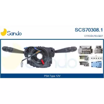 Commutateur de colonne de direction SANDO SCS70308.1