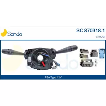 Commutateur de colonne de direction SANDO SCS70318.1