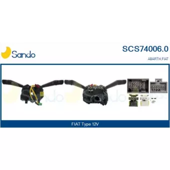 Commutateur de colonne de direction SANDO SCS74006.0