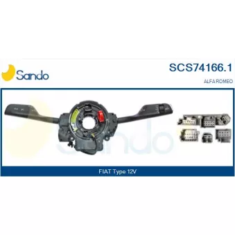 Commutateur de colonne de direction SANDO SCS74166.1