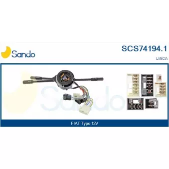 Commutateur de colonne de direction SANDO SCS74194.1