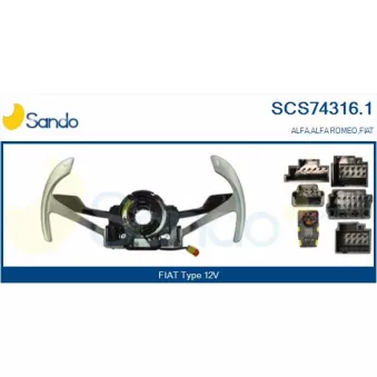 Commutateur de colonne de direction SANDO SCS74316.1