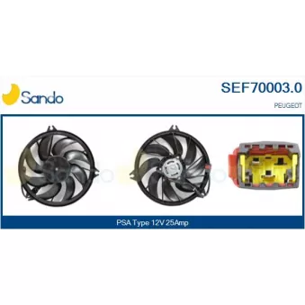 Moteur électrique, ventilateur pour radiateurs SANDO SEF70003.0
