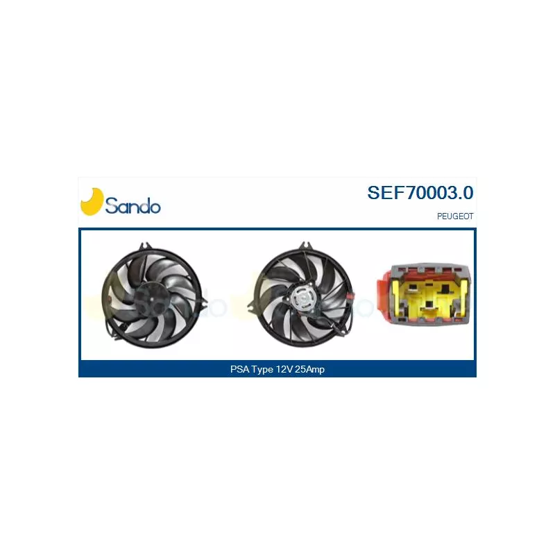 Moteur électrique, ventilateur pour radiateurs SANDO SEF70003.0