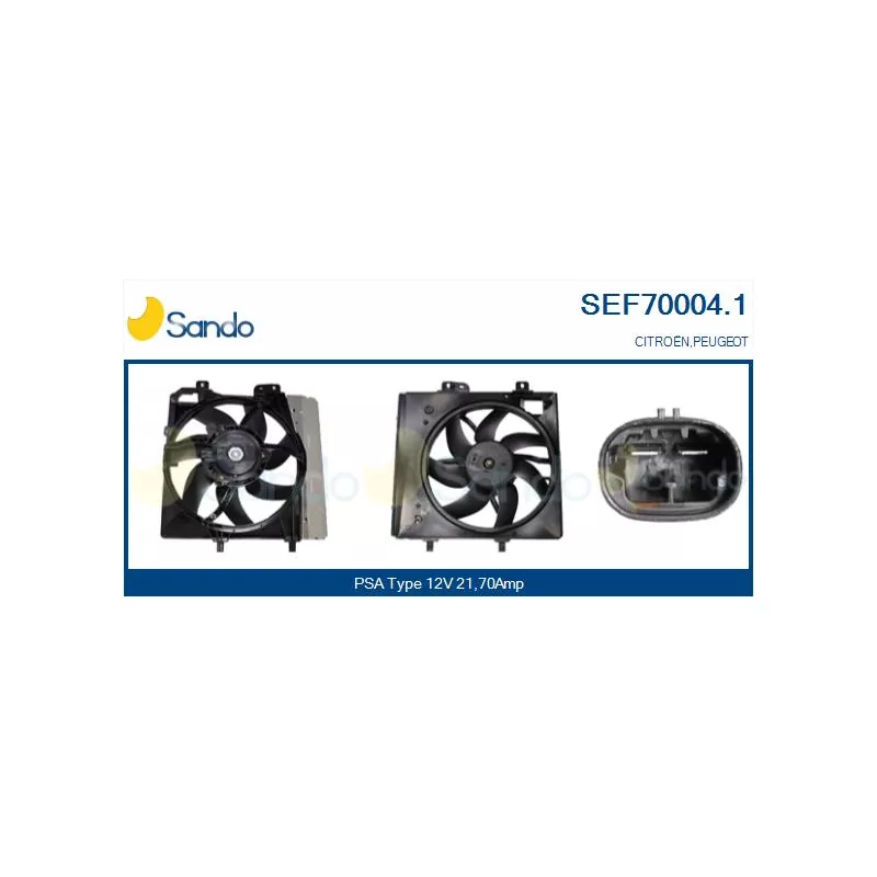 Moteur électrique, ventilateur pour radiateurs SANDO SEF70004.1