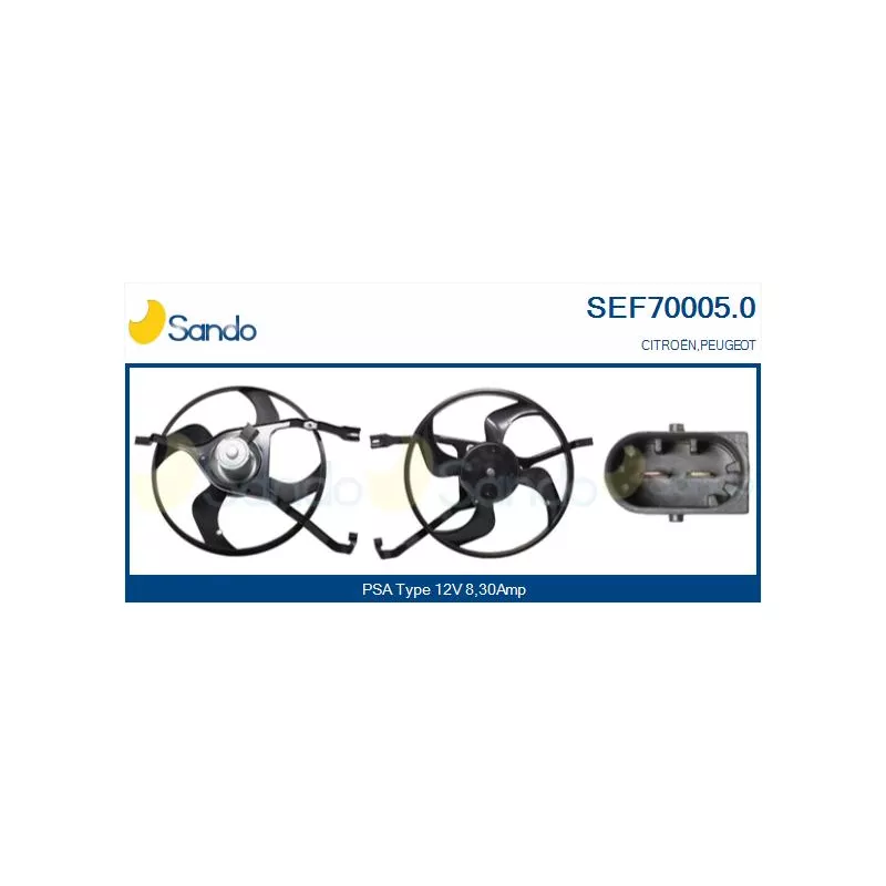 Moteur électrique, ventilateur pour radiateurs SANDO SEF70005.0