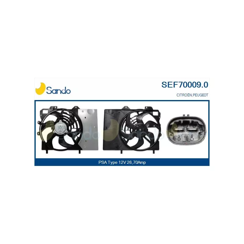 Moteur électrique, ventilateur pour radiateurs SANDO SEF70009.0