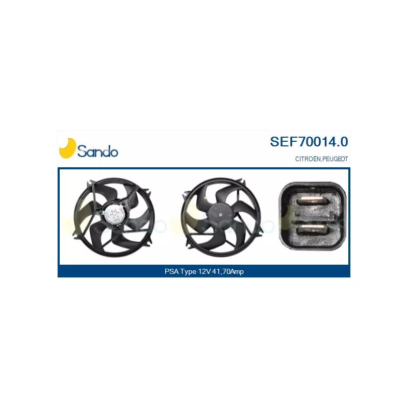 Moteur électrique, ventilateur pour radiateurs SANDO SEF70014.0