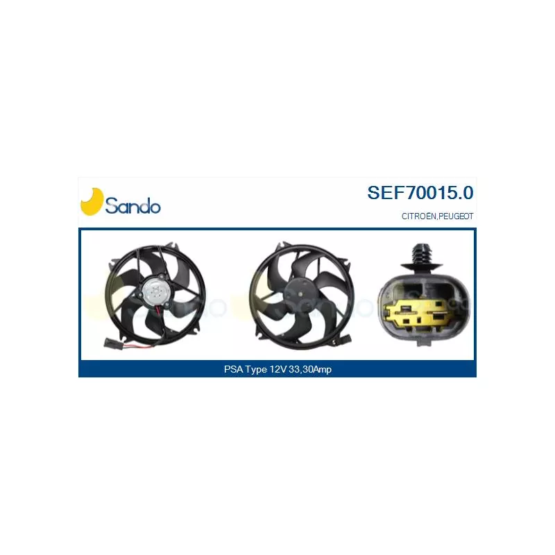 Moteur électrique, ventilateur pour radiateurs SANDO SEF70015.0