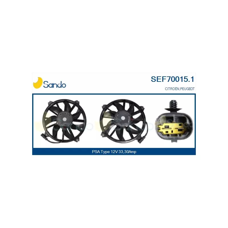 Moteur électrique, ventilateur pour radiateurs SANDO SEF70015.1