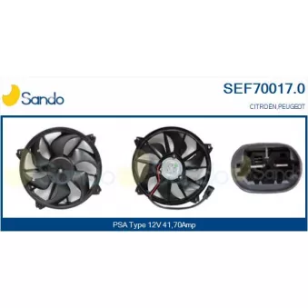 Moteur électrique, ventilateur pour radiateurs SANDO SEF70017.0