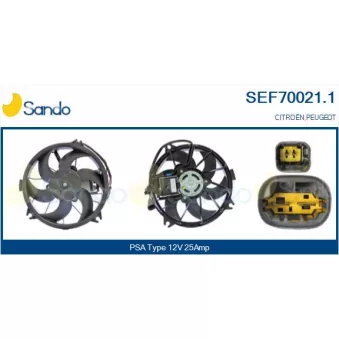 Moteur électrique, ventilateur pour radiateurs SANDO SEF70021.1