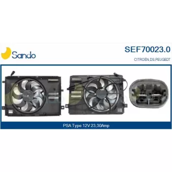 Moteur électrique, ventilateur pour radiateurs SANDO SEF70023.0