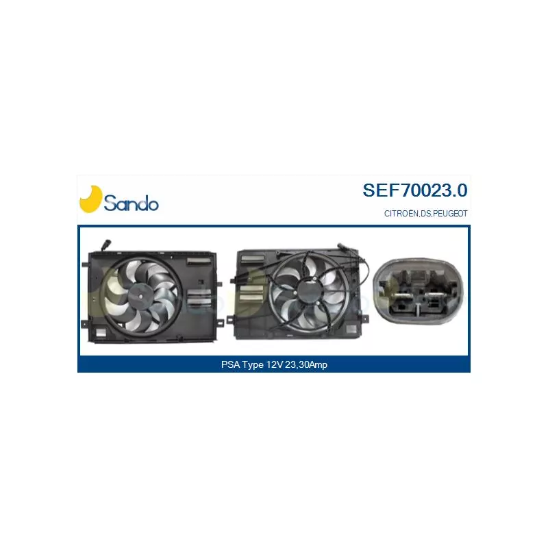 Moteur électrique, ventilateur pour radiateurs SANDO SEF70023.0
