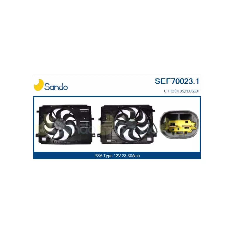 Moteur électrique, ventilateur pour radiateurs SANDO SEF70023.1