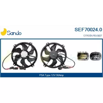 Moteur électrique, ventilateur pour radiateurs SANDO SEF70024.0