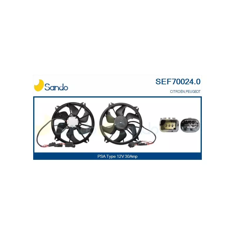 Moteur électrique, ventilateur pour radiateurs SANDO SEF70024.0