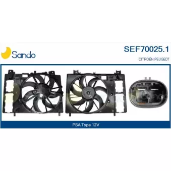 Moteur électrique, ventilateur pour radiateurs SANDO SEF70025.1