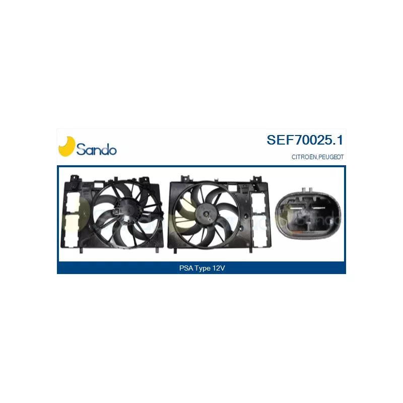 Moteur électrique, ventilateur pour radiateurs SANDO SEF70025.1