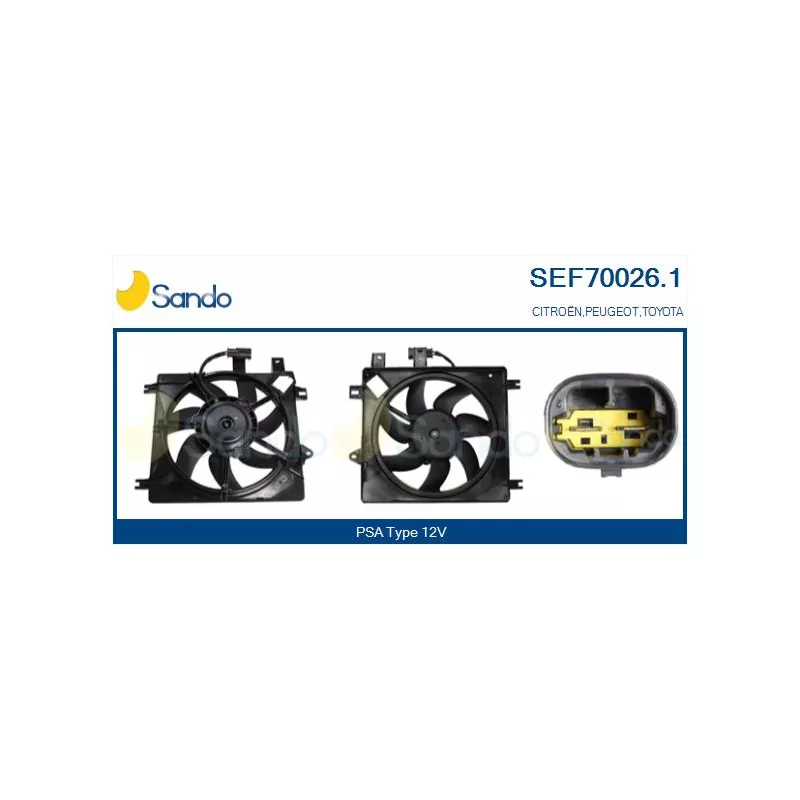 Moteur électrique, ventilateur pour radiateurs SANDO SEF70026.1
