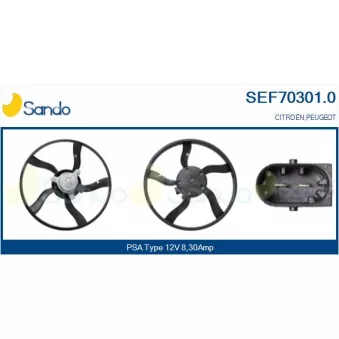 Ventilateur, refroidissement du moteur SANDO SEF70301.0