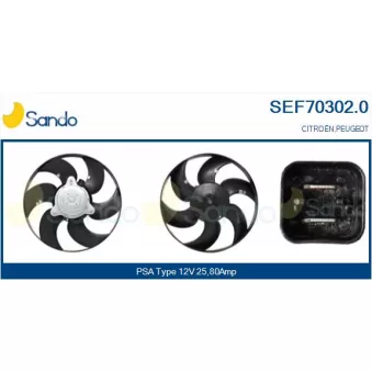 Ventilateur, refroidissement du moteur SANDO SEF70302.0
