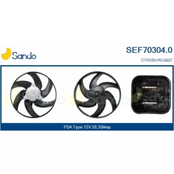 Moteur électrique, ventilateur pour radiateurs SANDO SEF70304.0