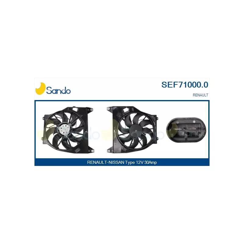 Moteur électrique, ventilateur pour radiateurs SANDO SEF71000.0