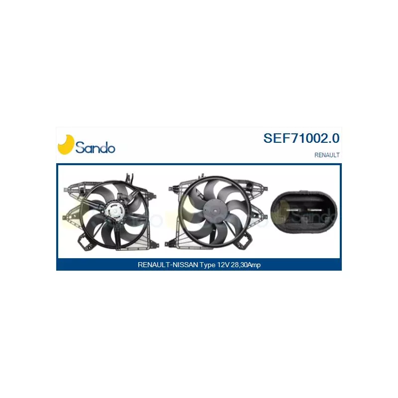 Moteur électrique, ventilateur pour radiateurs SANDO SEF71002.0