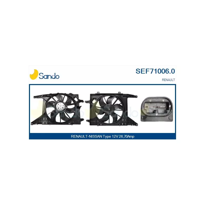 Moteur électrique, ventilateur pour radiateurs SANDO SEF71006.0