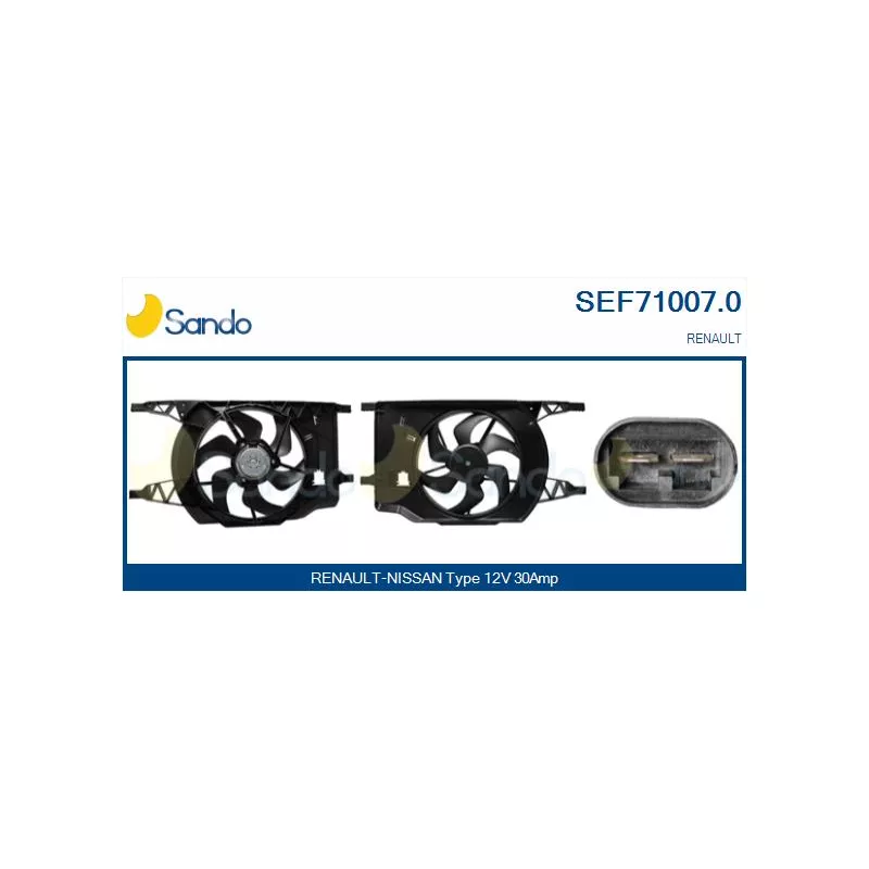 Moteur électrique, ventilateur pour radiateurs SANDO SEF71007.0