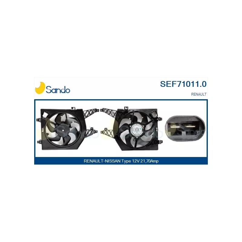 Moteur électrique, ventilateur pour radiateurs SANDO SEF71011.0