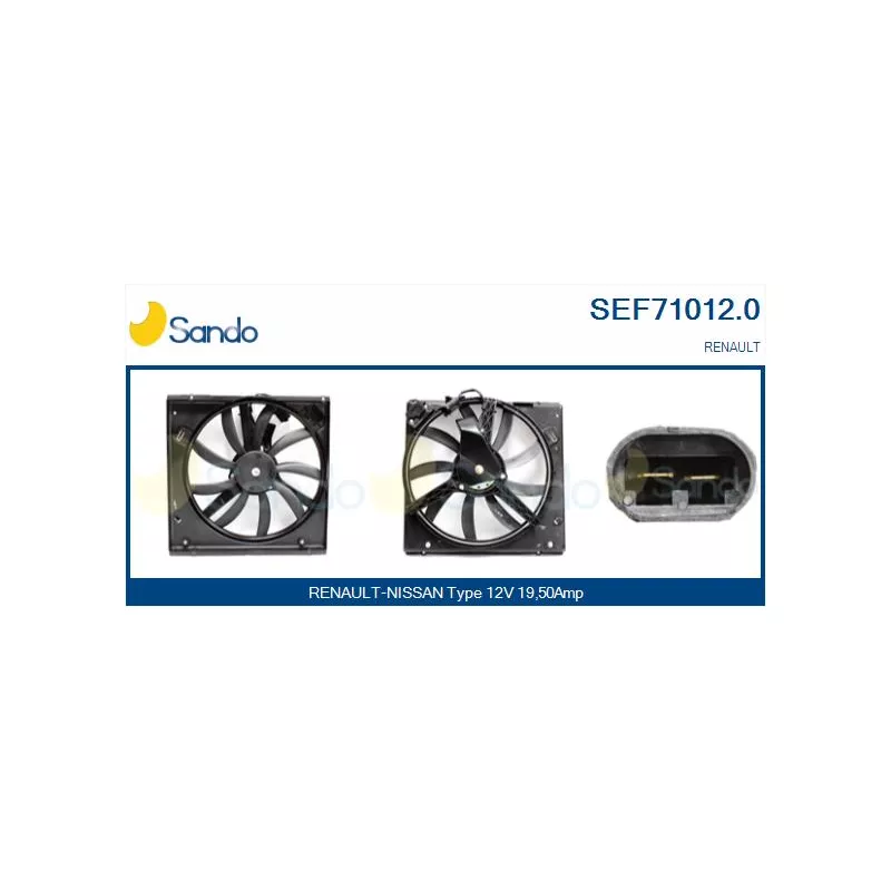 Moteur électrique, ventilateur pour radiateurs SANDO SEF71012.0