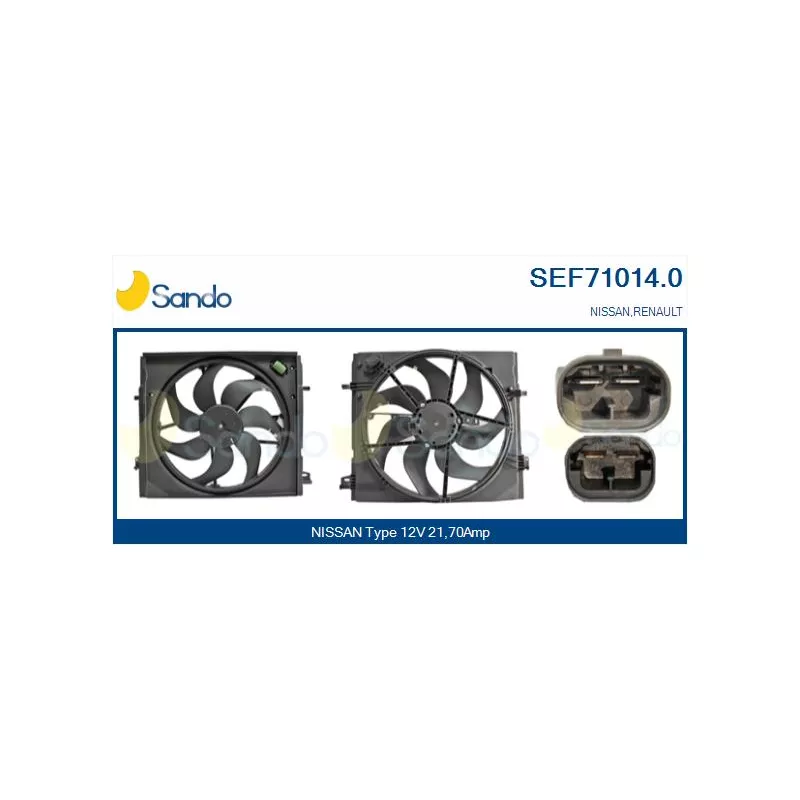 Moteur électrique, ventilateur pour radiateurs SANDO SEF71014.0