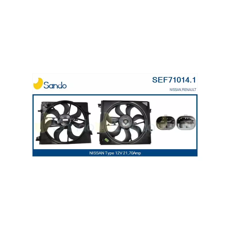 Moteur électrique, ventilateur pour radiateurs SANDO SEF71014.1