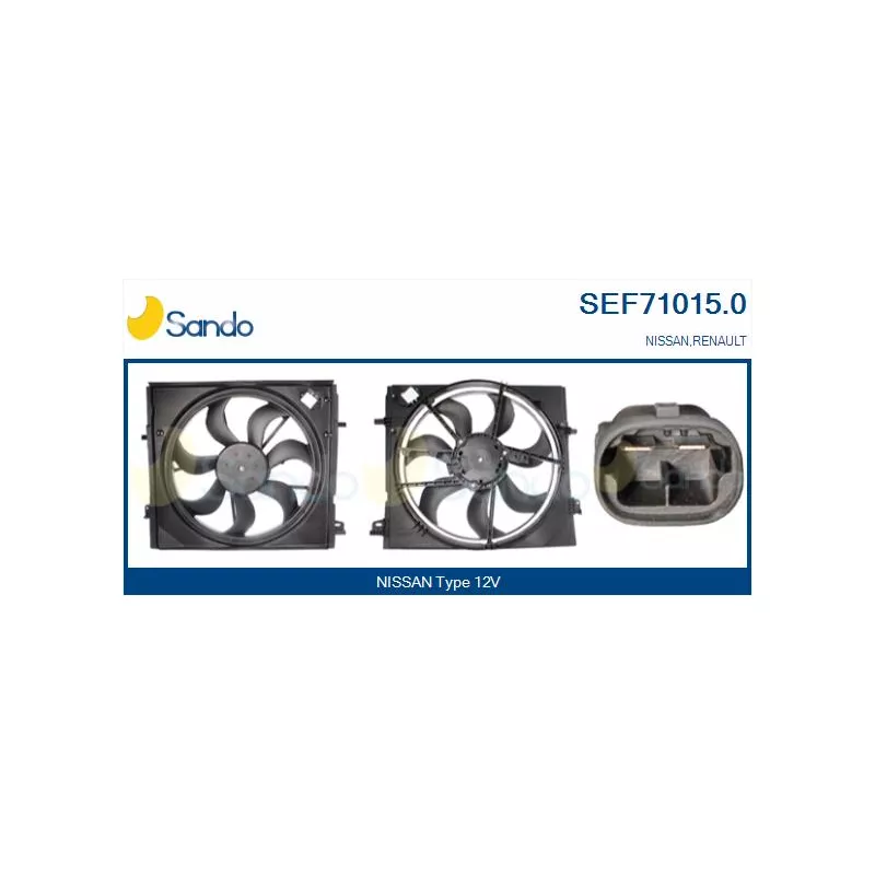 Moteur électrique, ventilateur pour radiateurs SANDO SEF71015.0
