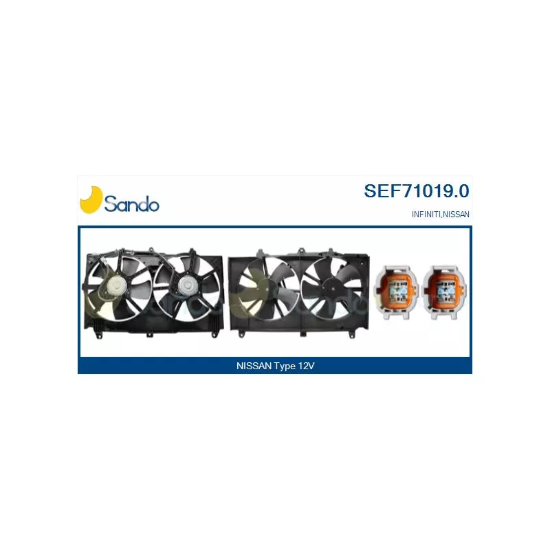 Moteur électrique, ventilateur pour radiateurs SANDO SEF71019.0